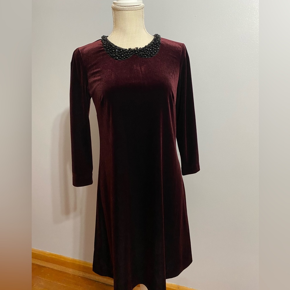 Betsey Johnson purple velvet dress